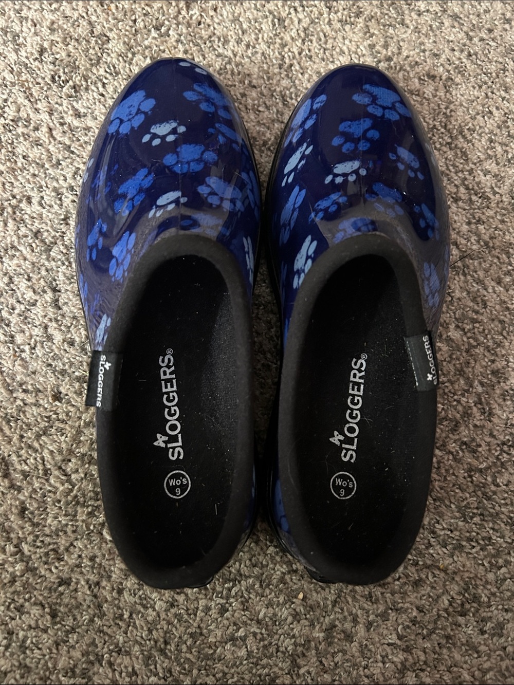 Sloggers Navy‎ and Light Blue Floral Slip-On Garden Clogs